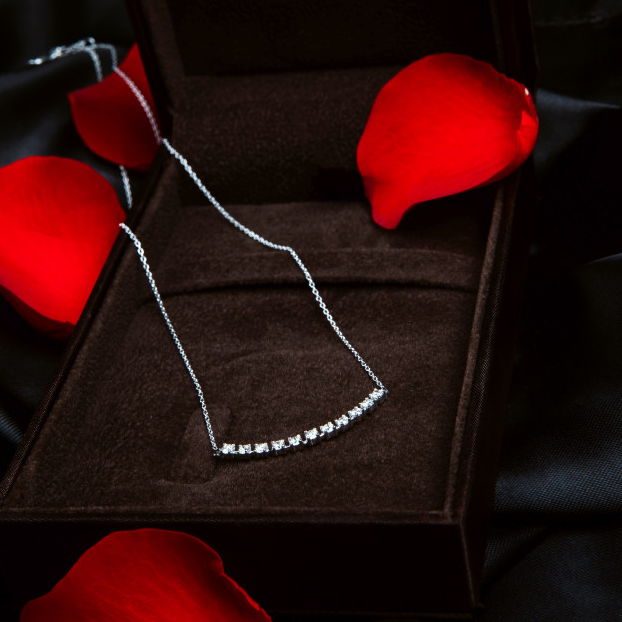 큐빅 심플 목걸이